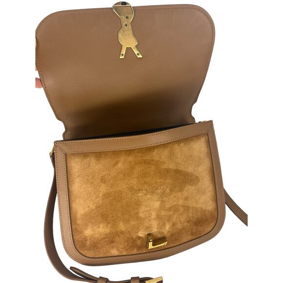 Saint Laurent Brown Solferino Medium Suede Crossbody Bag - Picture 8 of 16